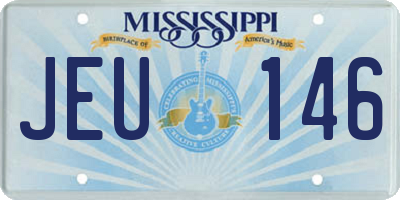 MS license plate JEU146