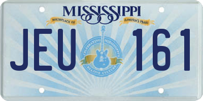 MS license plate JEU161