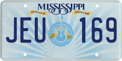 MS license plate JEU169