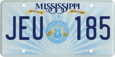MS license plate JEU185