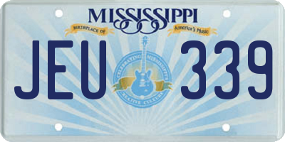 MS license plate JEU339