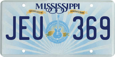 MS license plate JEU369