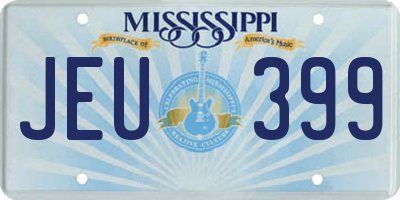 MS license plate JEU399