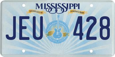 MS license plate JEU428