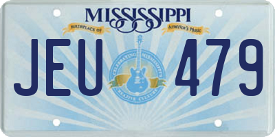 MS license plate JEU479