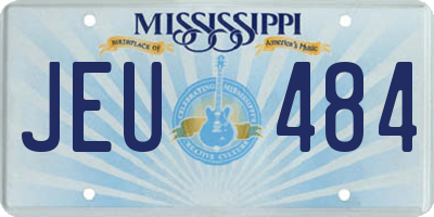 MS license plate JEU484