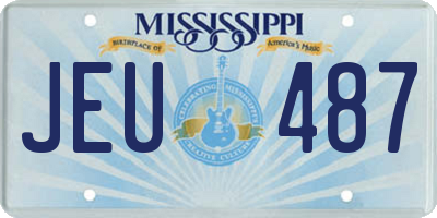 MS license plate JEU487