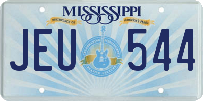 MS license plate JEU544