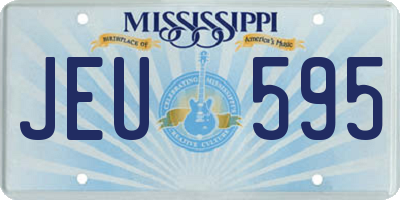 MS license plate JEU595