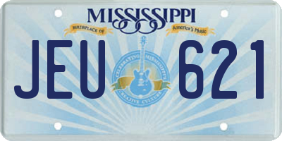 MS license plate JEU621