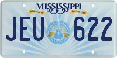 MS license plate JEU622