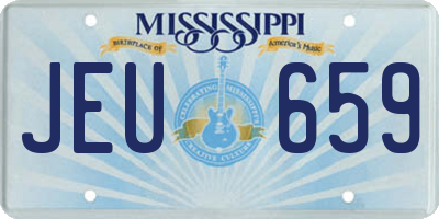 MS license plate JEU659