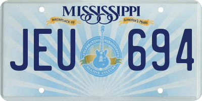 MS license plate JEU694