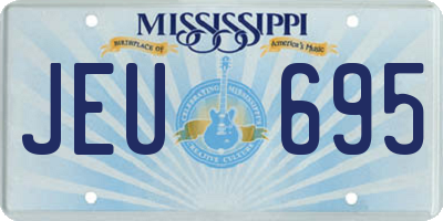 MS license plate JEU695
