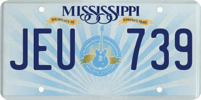 MS license plate JEU739