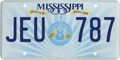 MS license plate JEU787