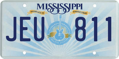 MS license plate JEU811