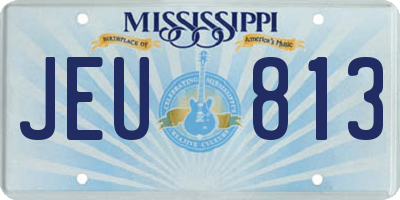 MS license plate JEU813