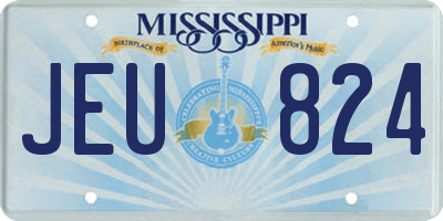 MS license plate JEU824
