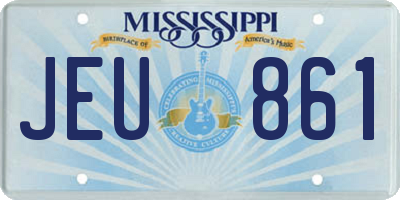 MS license plate JEU861