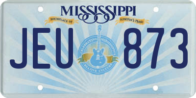 MS license plate JEU873