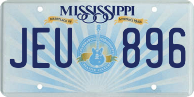 MS license plate JEU896