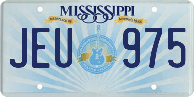 MS license plate JEU975