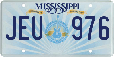 MS license plate JEU976
