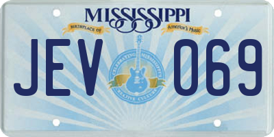 MS license plate JEV069
