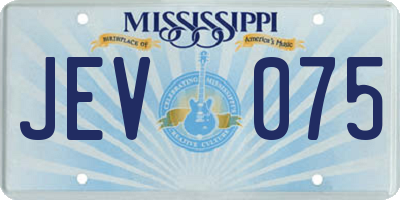 MS license plate JEV075