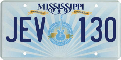 MS license plate JEV130