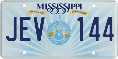 MS license plate JEV144