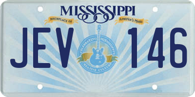 MS license plate JEV146