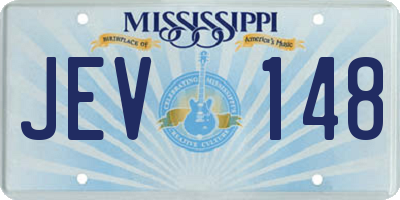 MS license plate JEV148