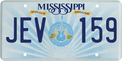 MS license plate JEV159