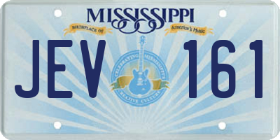 MS license plate JEV161