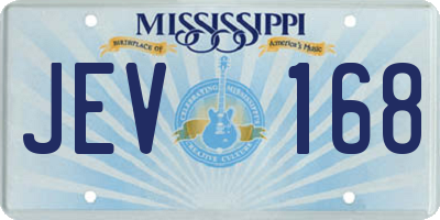 MS license plate JEV168