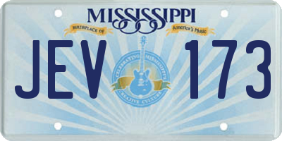 MS license plate JEV173