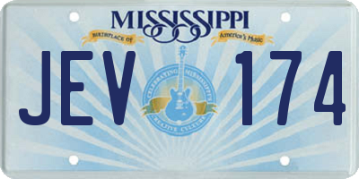 MS license plate JEV174