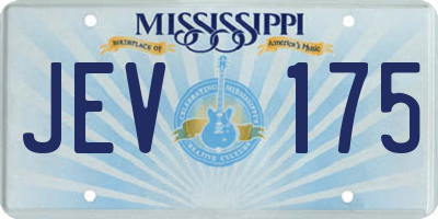 MS license plate JEV175