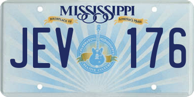 MS license plate JEV176