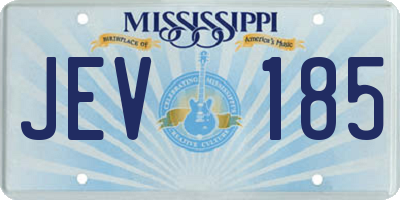 MS license plate JEV185