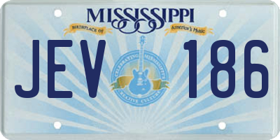 MS license plate JEV186