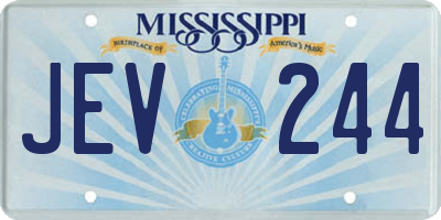 MS license plate JEV244
