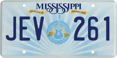 MS license plate JEV261