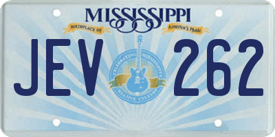 MS license plate JEV262