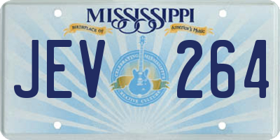 MS license plate JEV264