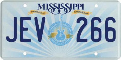 MS license plate JEV266