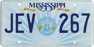 MS license plate JEV267