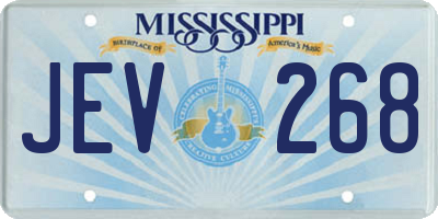 MS license plate JEV268